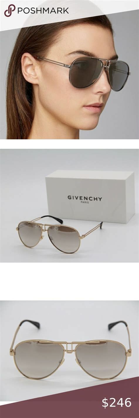 givenchy mens gold sunglasses vintage|givenchy double bridge aviator sunglasses.